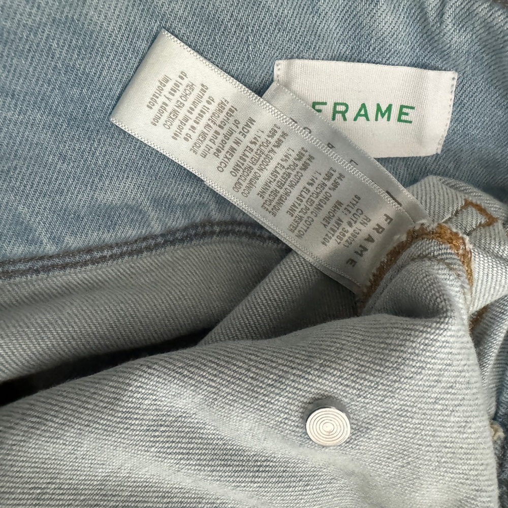 FRAME Ali Wide Leg Triple Waist Tie Jeans Size 27 wideleg, barrel, bell bottoms - Picture 9 of 15